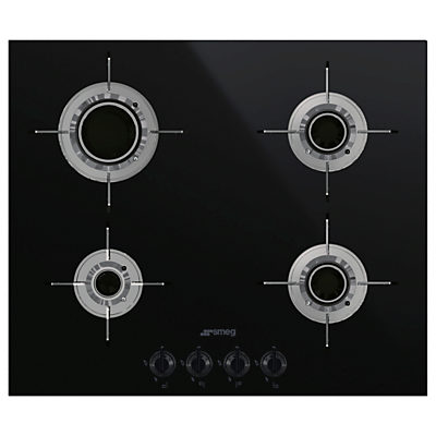 Smeg PVL664CN Dolce Stil Novo Gas Hob, Black